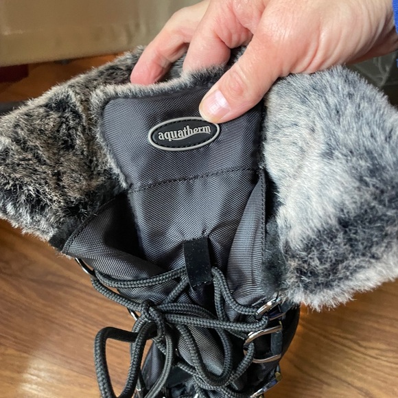 💕⬇️ $29.00 💕⬇️Aquatherm Black warm winter boots insulated with thinsulate size 6 - Picture 2 of 13